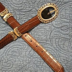 Brighton Reversible Black & Brown Women's Leather BELT Style 36200 44 Inches